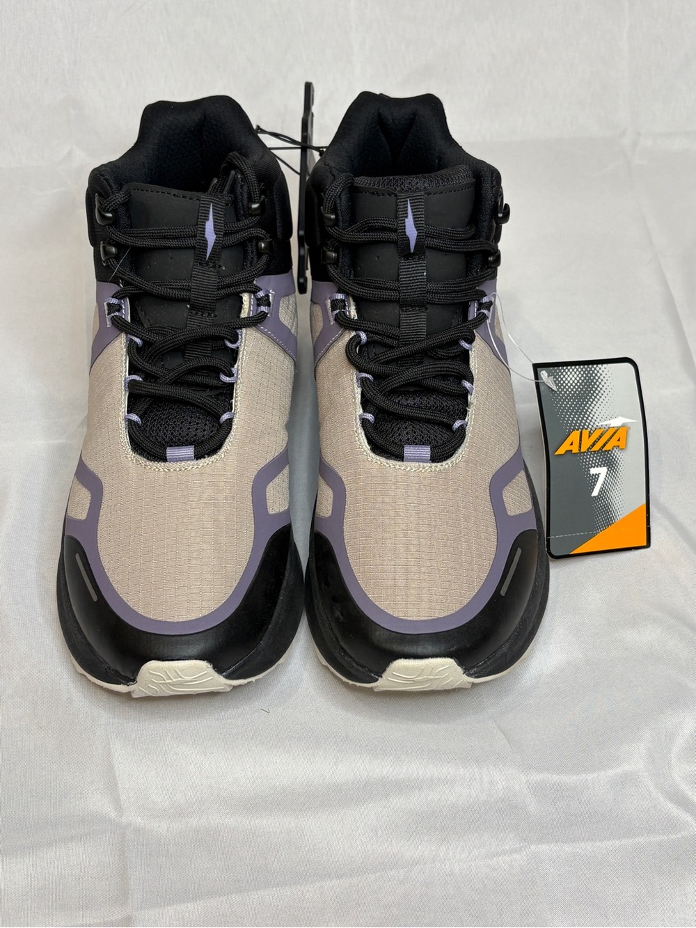 Avia Women’s Hiking Athletic Shoes in Beige, Black and Lavender - Picture 2 of 3